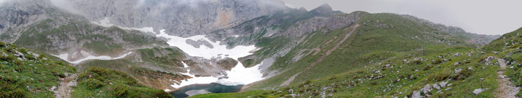 Panorama sul Laghetto di Polzone in Presolana 